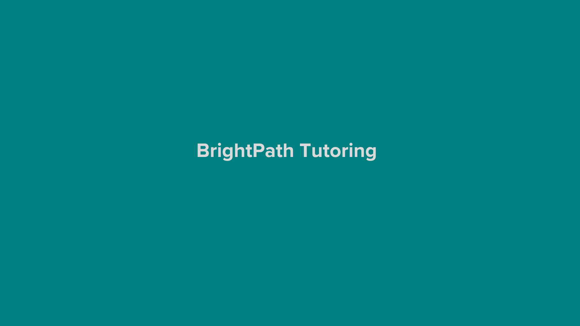 page 1 of BrightPath Tutoring